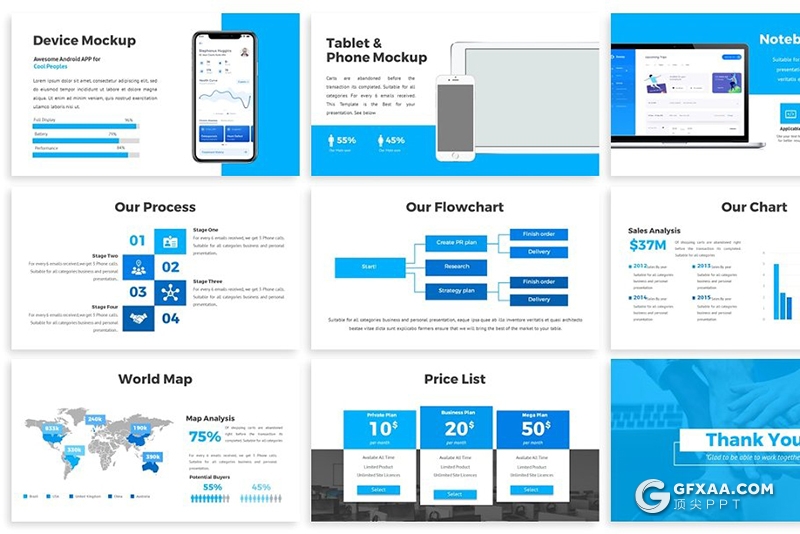 欧美商务风格企业年终总结汇报keynote模板 3种主题配色 - 顶尖PPT