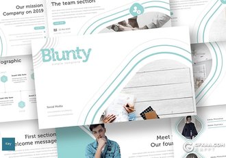 30页扁平化欧美风格企业团队介绍通用keynote模板 - 顶尖PPT