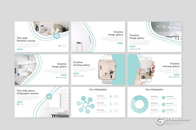 30页扁平化欧美风格企业团队介绍通用ppt模板 - 顶尖PPT