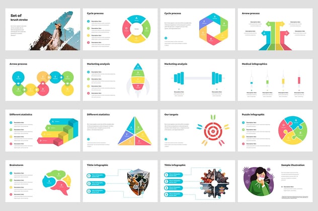 公司提案项目汇报信息图形PPT模板 - 顶尖PPT