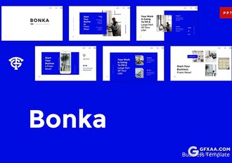 30页蓝色扁平化国外办公环境展示ppt模板 - 顶尖PPT