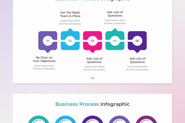 彩色业务流程可视化图形PPT模板 - 顶尖PPT
