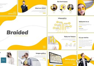 30页5种配色圆弧图形设计教育培训行业keynote模板 - 顶尖PPT