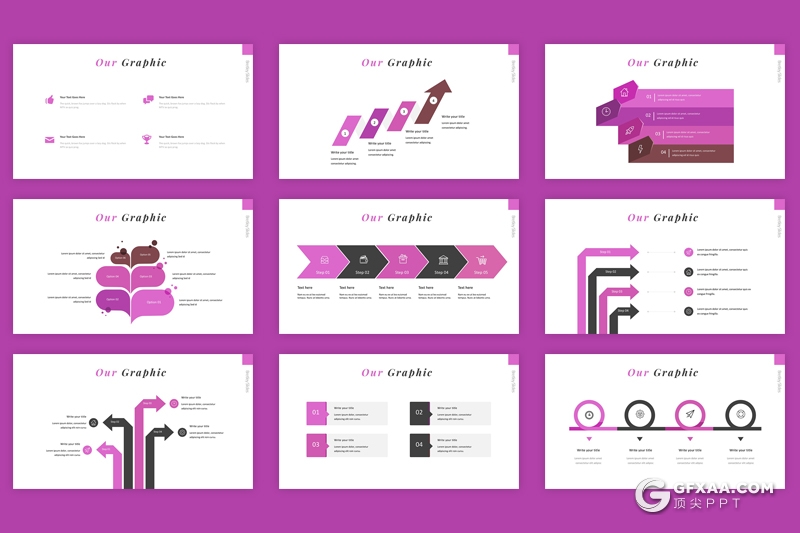 30页简约时尚摄影模特展示ppt模板 5种主题配色 - 顶尖PPT