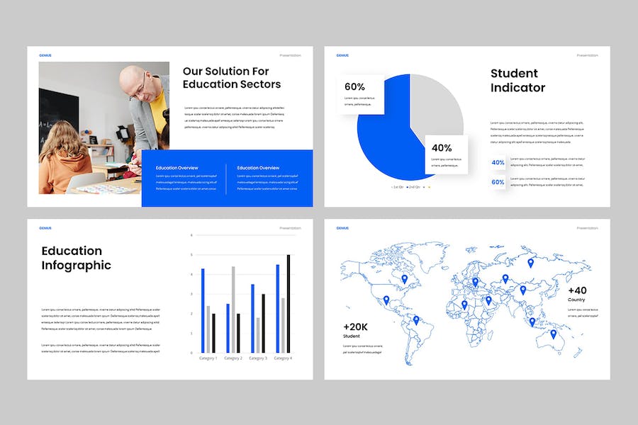 天才教育领域主题演讲展示Keynote模板 - 顶尖PPT