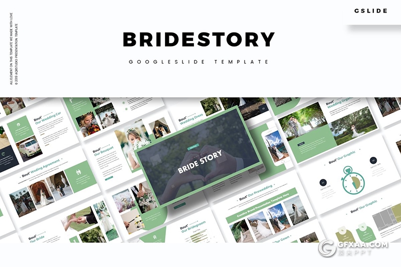 30页5种配色婚礼现场活动策划Google slides模板 - 顶尖PPT