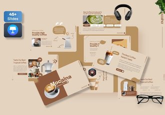 咖啡品牌行业竞品分析keynote模板 - 顶尖PPT