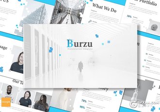 30页方形图形点缀设计商务多用途Google slides模板 5种主题配色 - 顶尖PPT