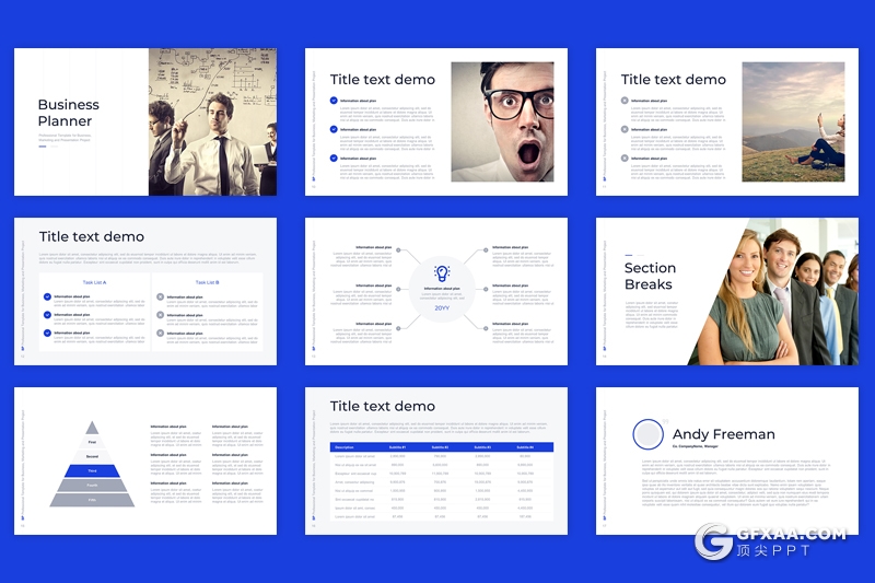 35页欧美风格商业规划企业信息分析Google slides模板 - 顶尖PPT