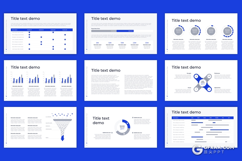 35页欧美风格商业规划企业信息分析Google slides模板 - 顶尖PPT