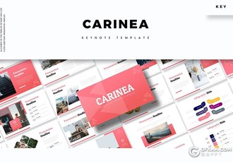 30页5种配色个人简历工作历程介绍展示keynote模板 - 顶尖PPT