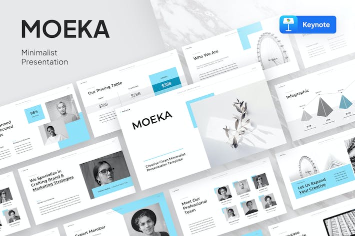 极简风格商务展示Keynote模板 - 顶尖PPT