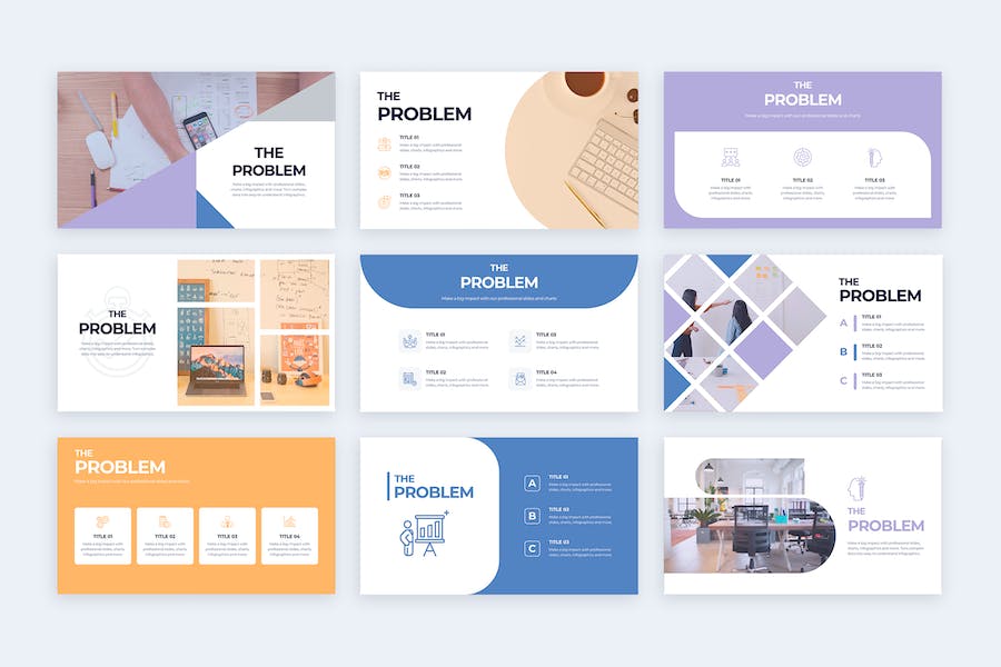 商业问题诊断解决方案信息图形PPT模板 - 顶尖PPT