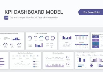KPI数据模型分析图形PPT模板 - 顶尖PPT