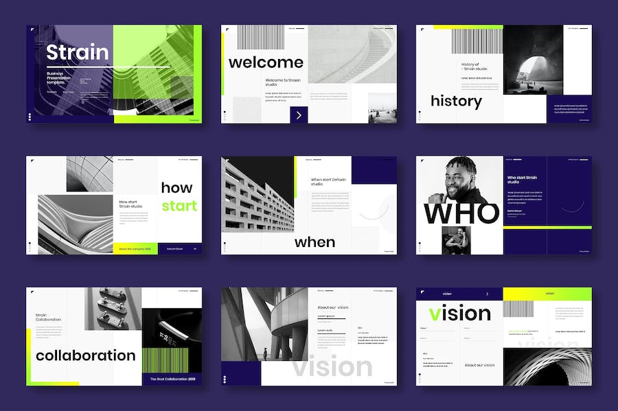 紫色商务企业服务介绍PPT模板 - 顶尖PPT