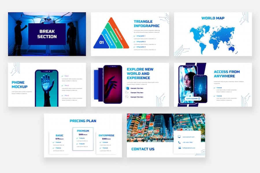 网络科技技术PowerPoint模板 - 顶尖PPT