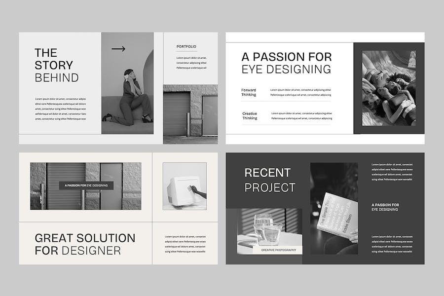 欧美风产品组合与作品集Keynote模板 - 顶尖PPT