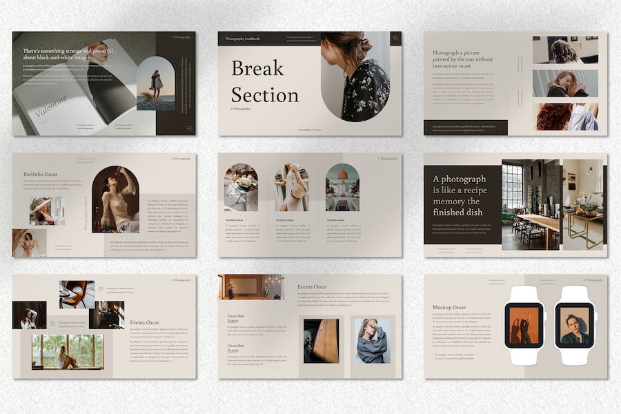摄影作品展示设计方案Keynote模板 - 顶尖PPT