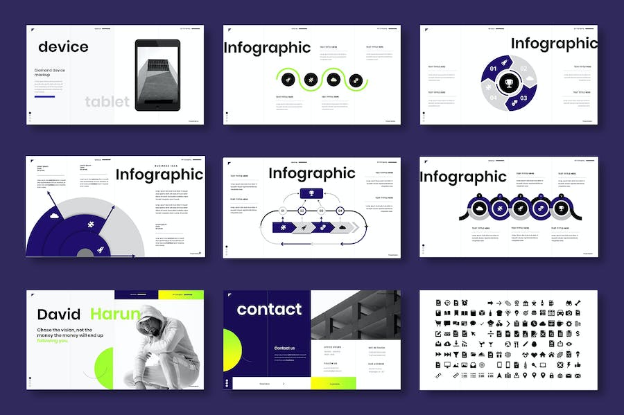 紫色商务企业服务介绍PPT模板 - 顶尖PPT
