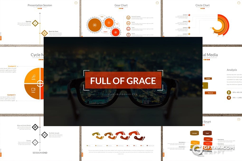 7套国外扁平化商务风格keynote模板合集 每套30页总共210页 - 顶尖PPT