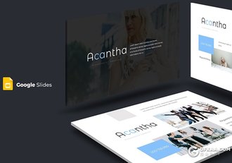 30页5种配色简约时尚服装展示Google slides模板 - 顶尖PPT