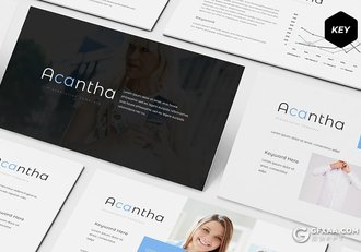 30页5种配色简约时尚服装展示keynote模板 - 顶尖PPT