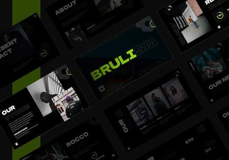 铜版主义抽象活力风PPT模板 - 顶尖PPT