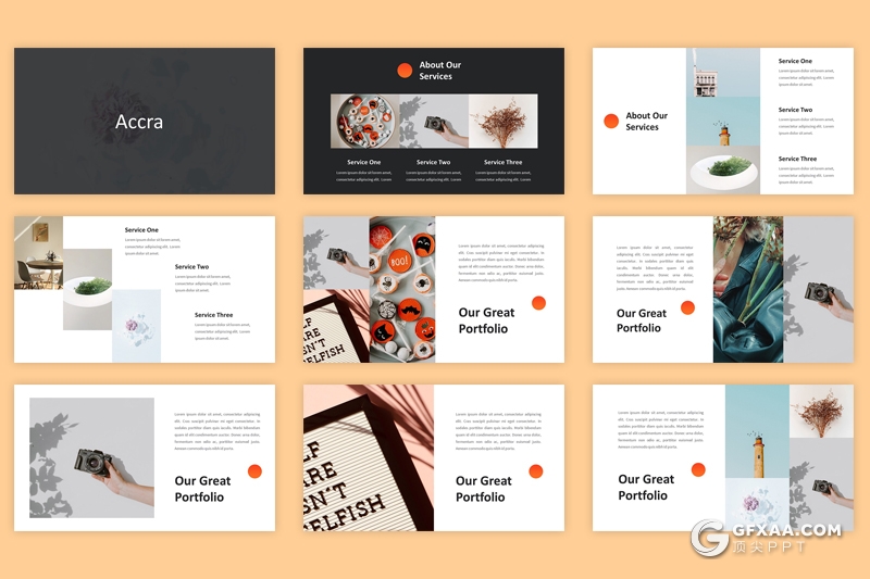 30页国外文艺极简风格ppt模板 - 顶尖PPT