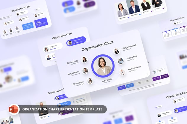 企业组织架构图设计PPT模板 - 顶尖PPT