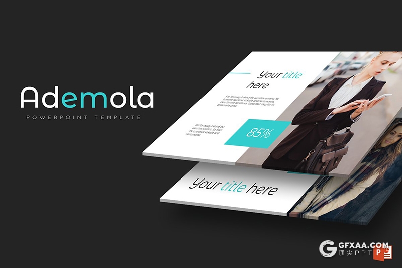 30页简约流行风格摄影模特服装展示ppt模板 5种主题配色 - 顶尖PPT