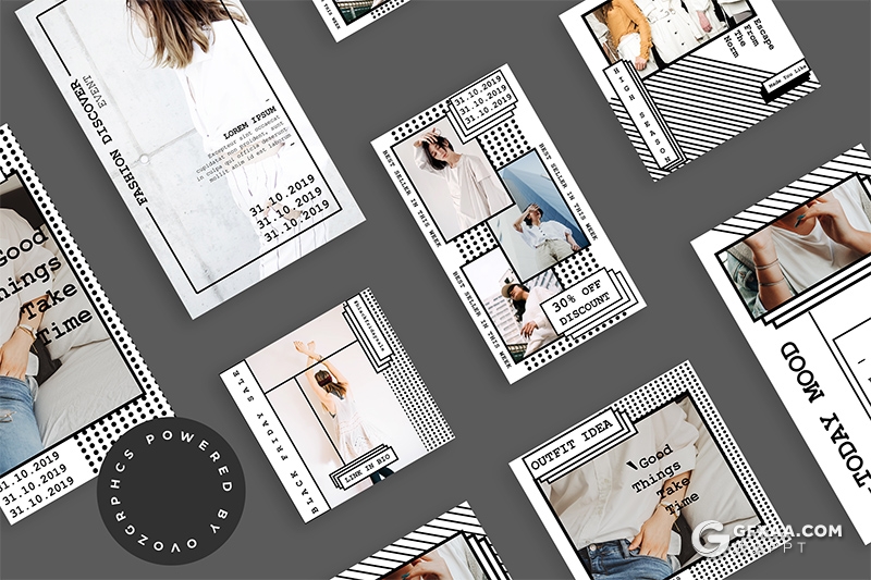 移动手机尺寸创意社交媒体海报展示PPT模板 - 顶尖PPT