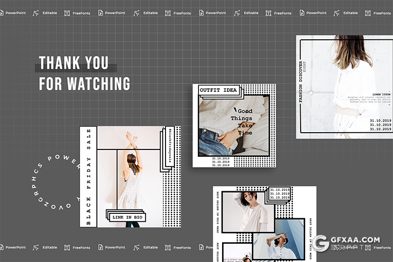 移动手机尺寸创意社交媒体海报展示PPT模板 - 顶尖PPT