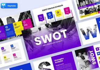 SWOT战略分析商业规划Keynote模板 - 顶尖PPT