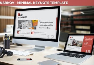 极简主义风格商务展示Keynote模板 - 顶尖PPT