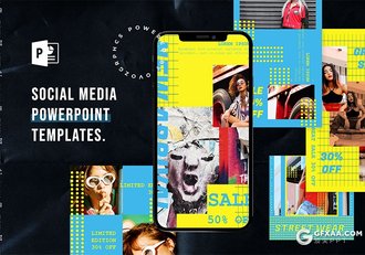 手机端尺寸创意时尚杂志风格PPT模板 - 顶尖PPT