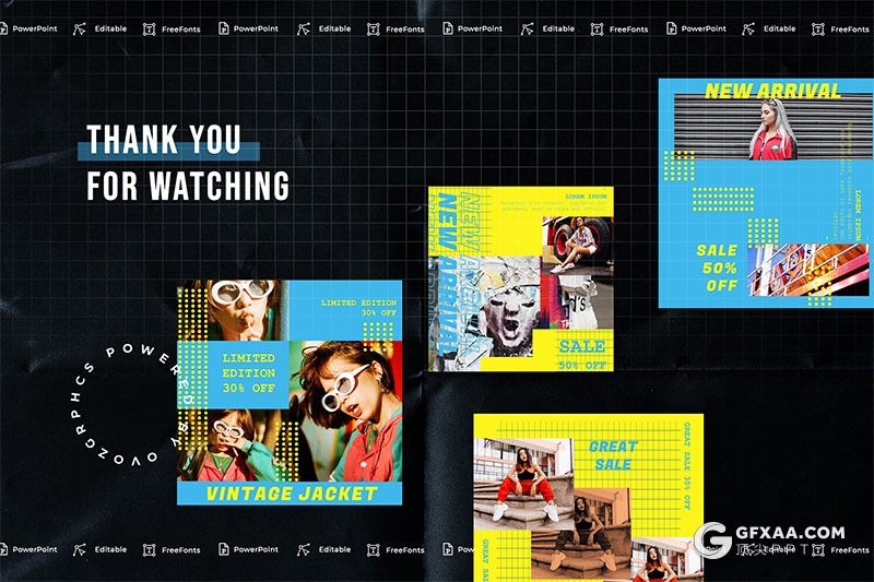 手机端尺寸创意时尚杂志风格PPT模板 - 顶尖PPT