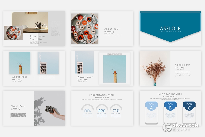 40页欧美极简文艺风格多用途PPT模板 - 顶尖PPT