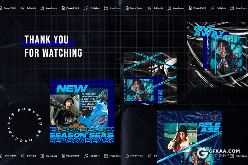 手机端尺寸时尚杂志风格PPT模板 - 顶尖PPT