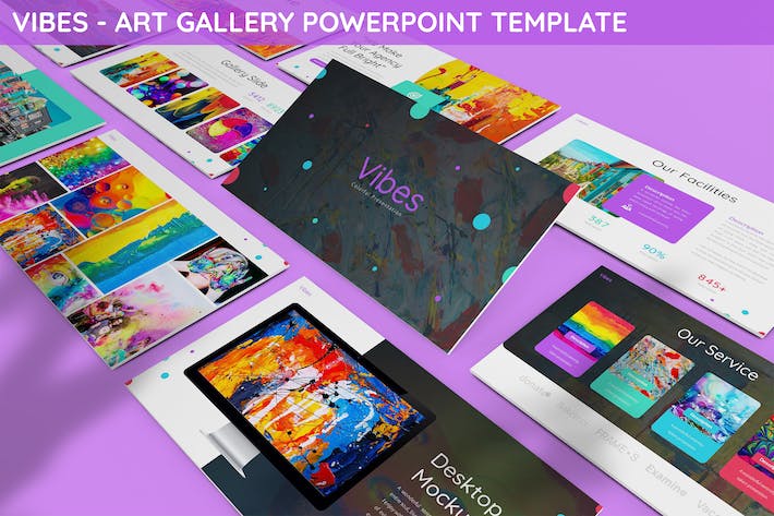 绘画艺术展示绘画人员介绍通用PPT模板 - 顶尖PPT