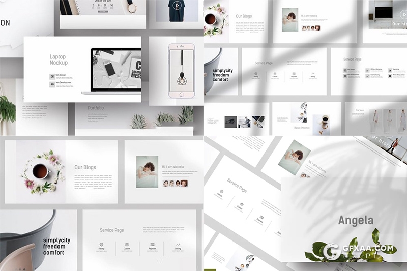 30页极简文艺风格ppt模板 - 顶尖PPT