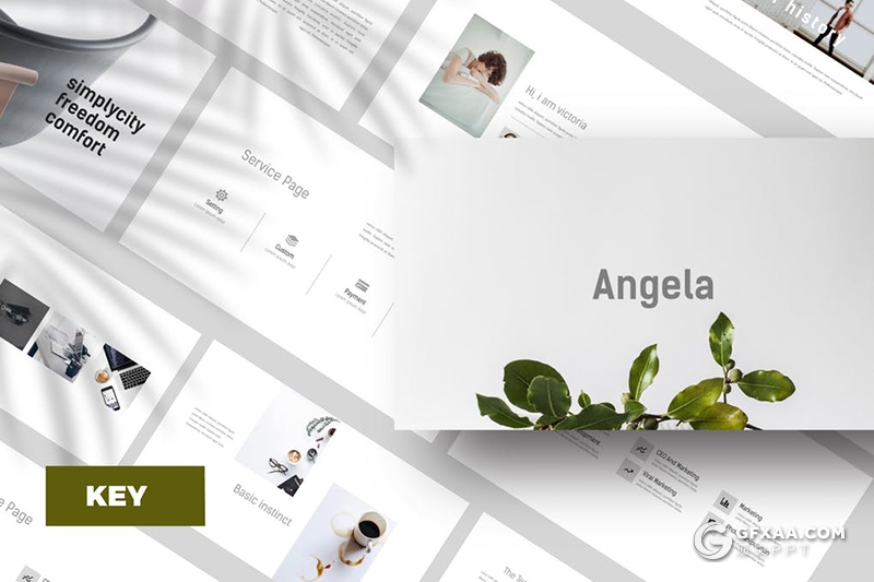 30页极简文艺风格keynote模板 - 顶尖PPT