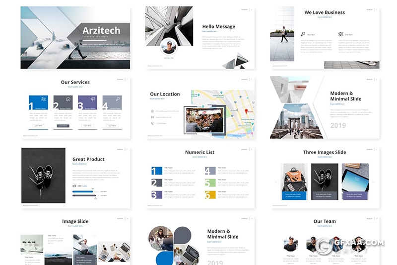 30页5种配色欧美风格年终工作总结通用Google slides模板 - 顶尖PPT