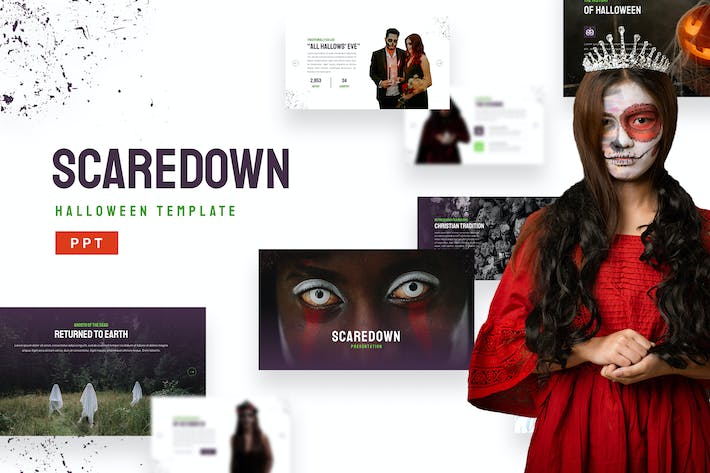 恶搞鬼屋探险活动策划PPT模板 - 顶尖PPT