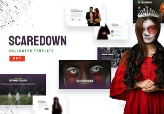 恶搞鬼屋探险活动策划PPT模板 - 顶尖PPT