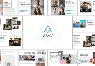 32页扁平化商务多用途ppt模板 5种主题配色 - 顶尖PPT