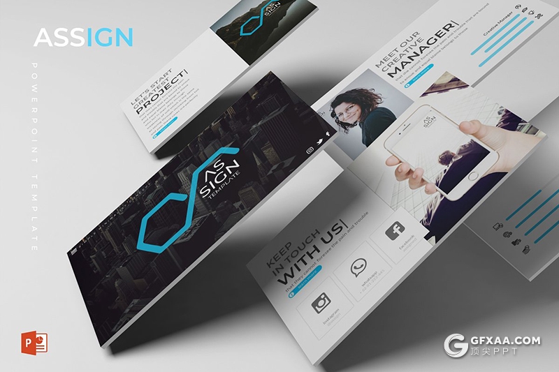 30页欧美风格年终工作总计汇报ppt模板 5种主题配色 - 顶尖PPT