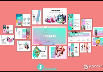 53页荧光绿紫渐变时尚流行风格PPT模板 - 顶尖PPT