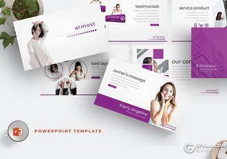 30页欧美风格年终工作汇报总结ppt模板 5种主题配色 - 顶尖PPT