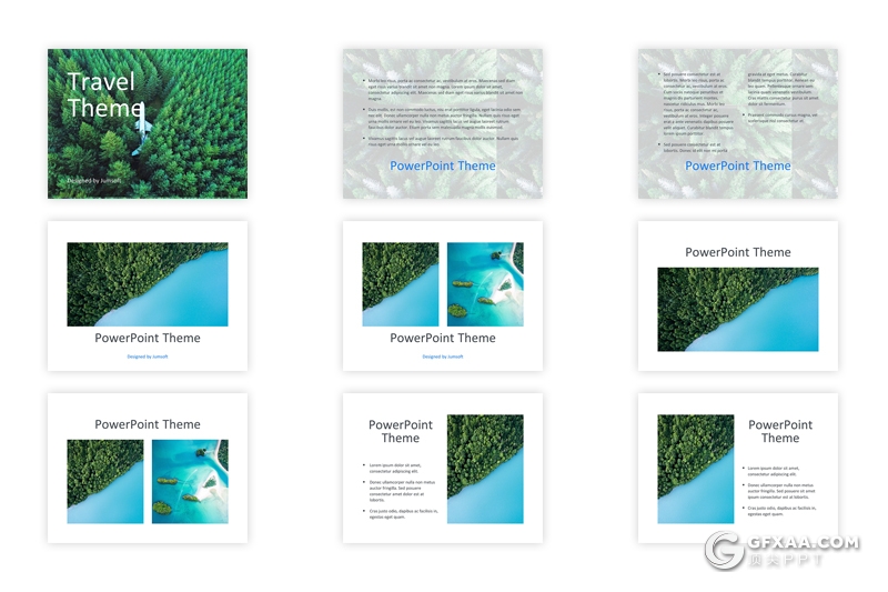 32页旅游景点介绍展示ppt模板 4:3尺寸规格 - 顶尖PPT