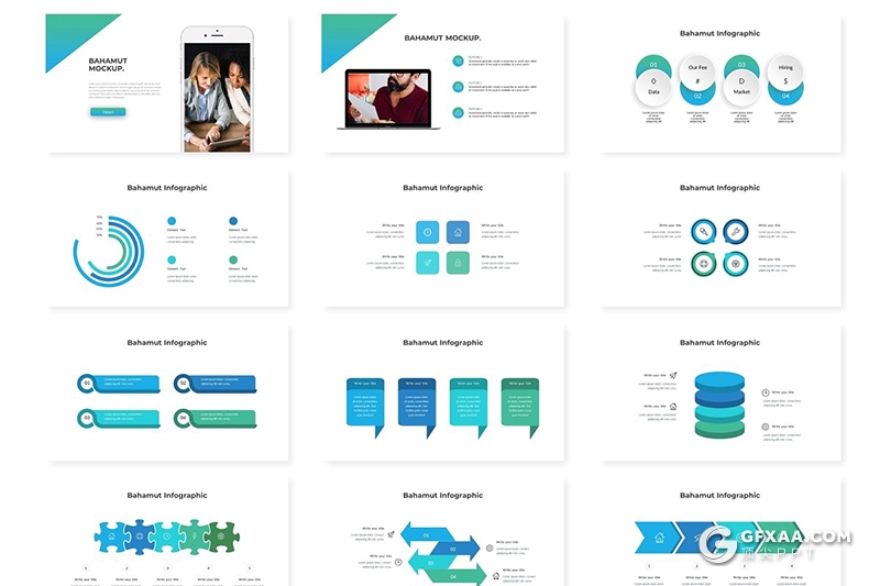 30页欧美商务风格团队人员介绍工作汇报keynote模板 5种配色 - 顶尖PPT